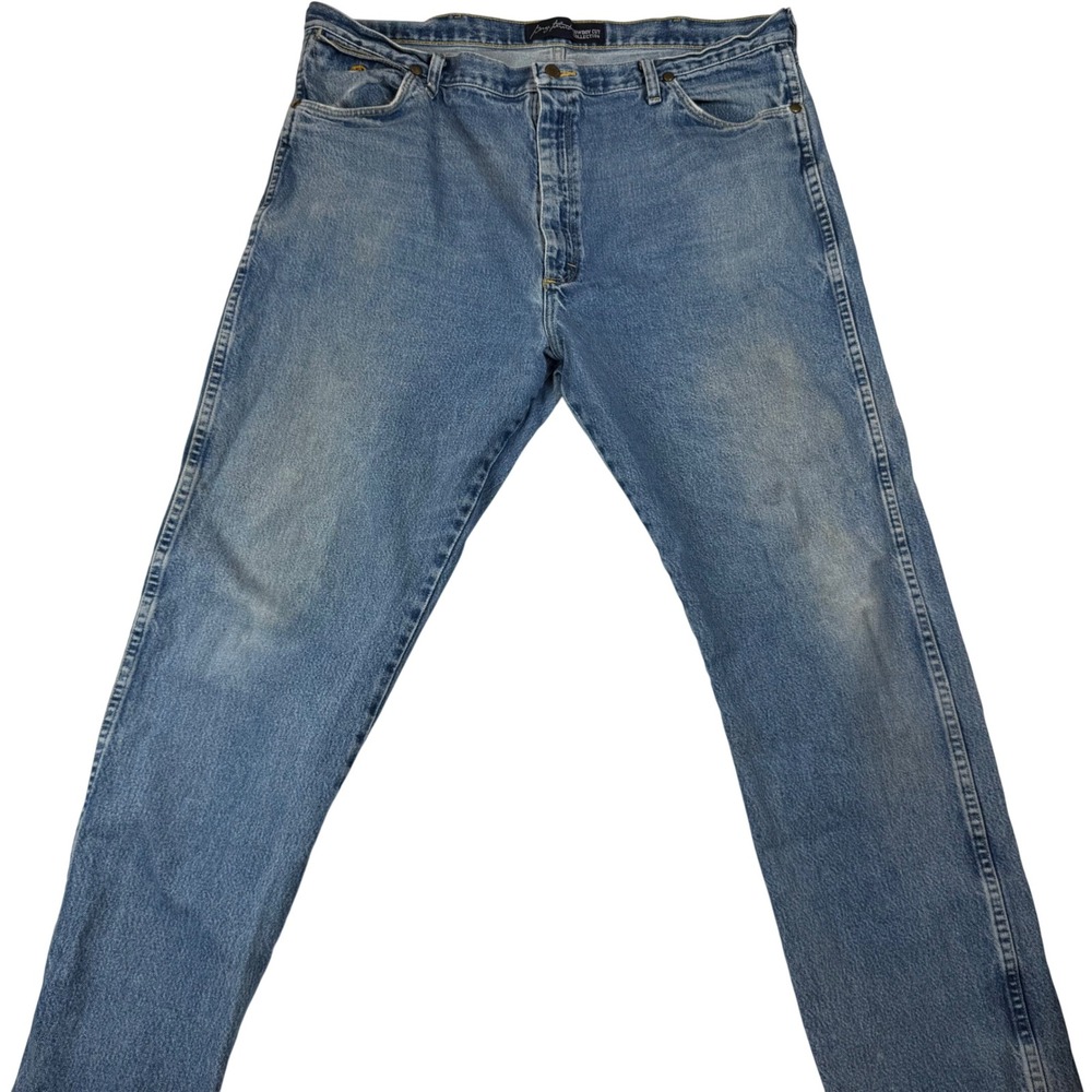 George Strait Wrangler Cowboy Cut Jeans 42x32 Blue Denim Straight Leg Mens